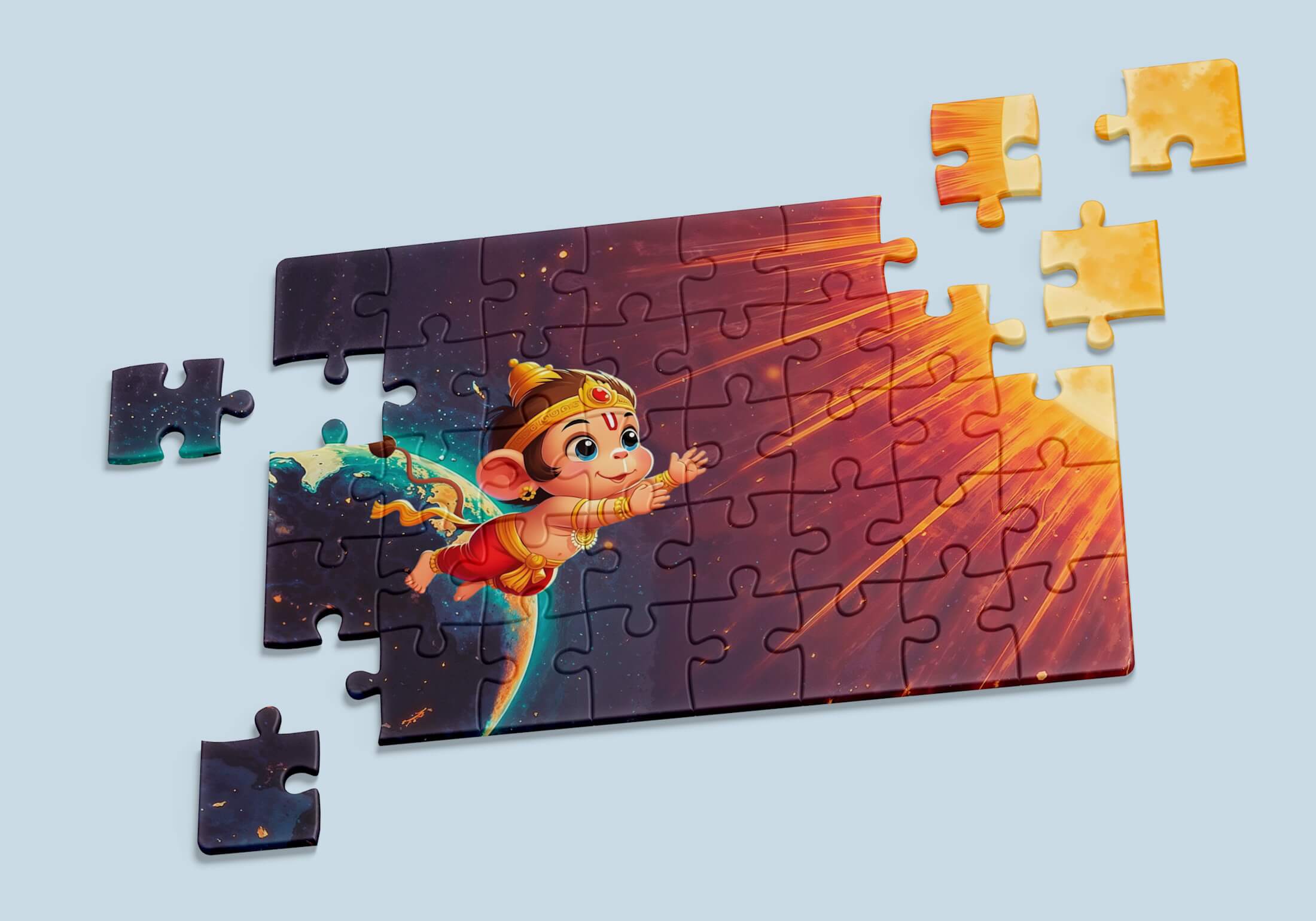 Hanuman's Celestial Quest Puzzle