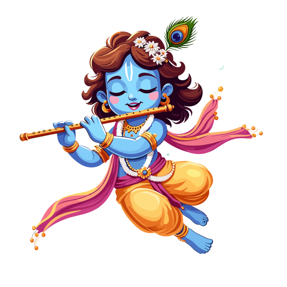 Krishna playing flute